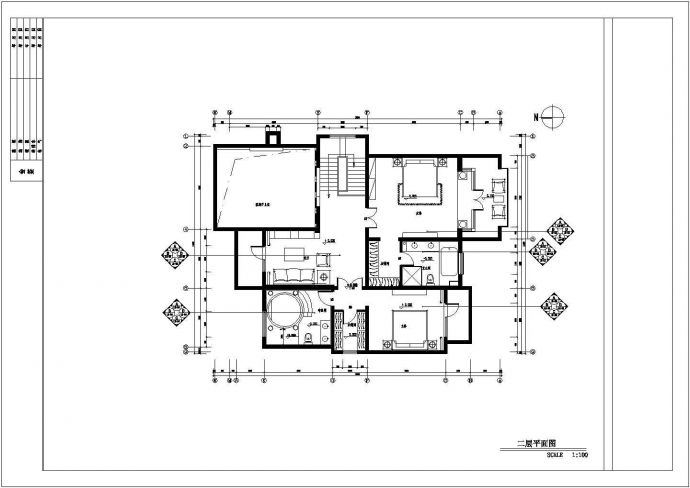 某地现代风格二层别墅装修设计施工图_图1