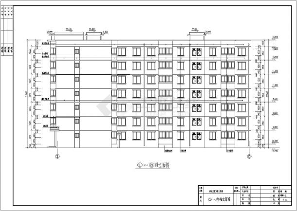 某地回迁安置工程1号住宅楼建筑及结构施工图（含效果图）-图二