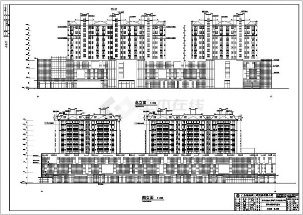 宿迁十一层框架剪力墙结构超市住宅楼建筑设计施工图-图一