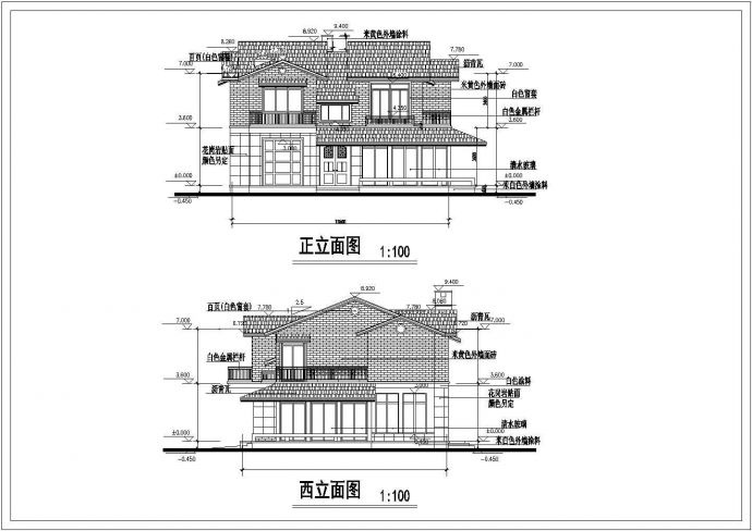 某农村两层小型别墅建筑方案设计图_图1