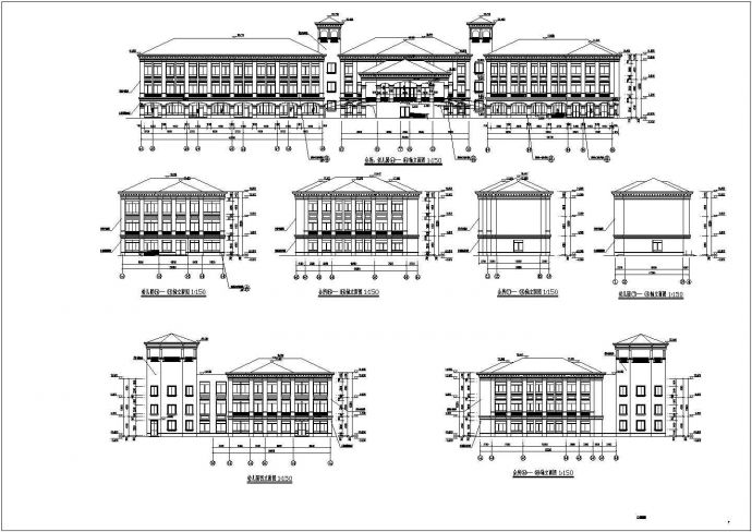 某地多层欧式会所、幼儿园建筑设计施工图_图1