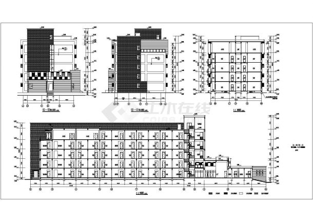 某地多层框架结构酒店建筑设计施工图-图二