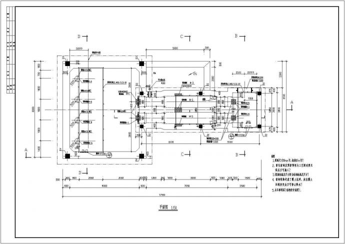 某污水处理厂粗格栅及进水泵房结构设计施工图_图1
