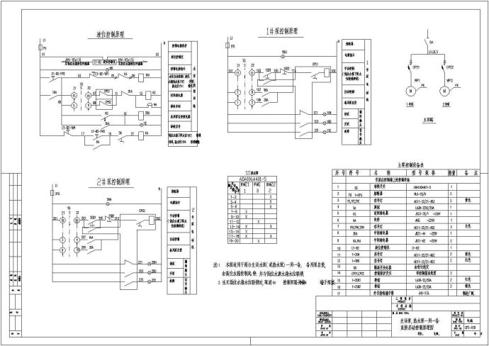 某地区常用风机、水泵控制电路施工图_图1