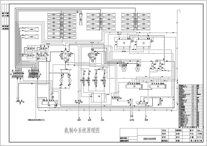 烟台某食品冷库冰轮制冷系统工程设计图纸_图1