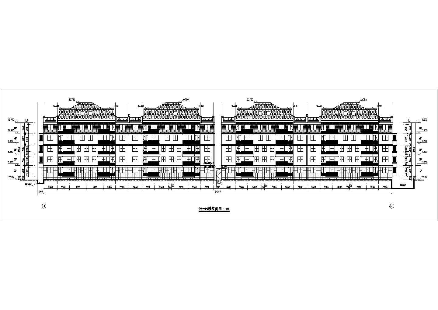 某5层框架结构住宅建筑方案设计图纸