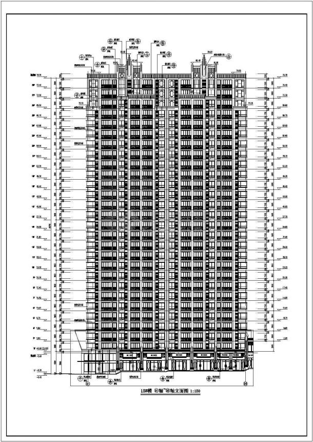 青岛某30层住宅楼建筑设计施工图-图一