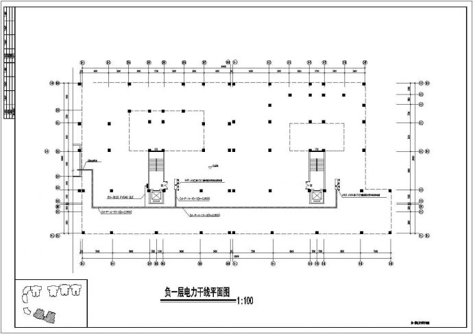 某八层商住楼电气设计CAD施工图纸_图1