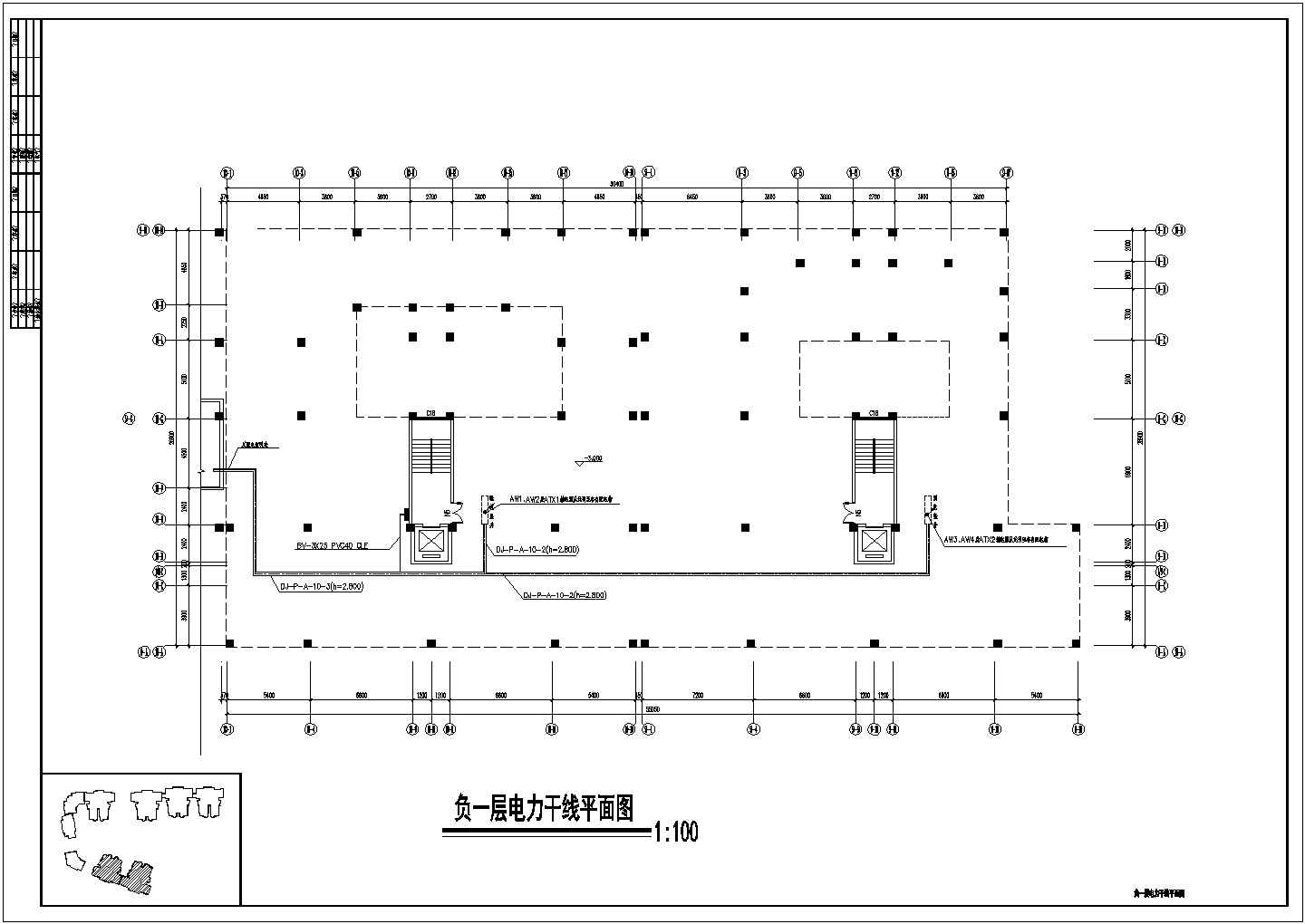 某八层商住楼电气设计CAD施工图纸