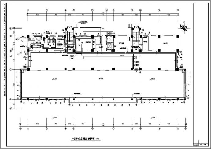某栋办公楼溴化锂空调cad详细施工方案图纸_图1