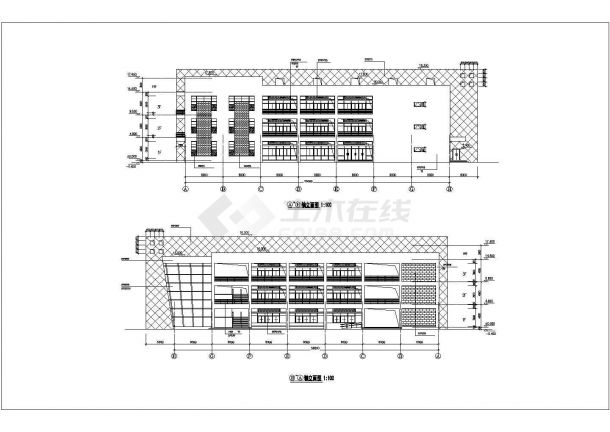 高教园区服务中心大楼空调设计cad平面施工图-图二