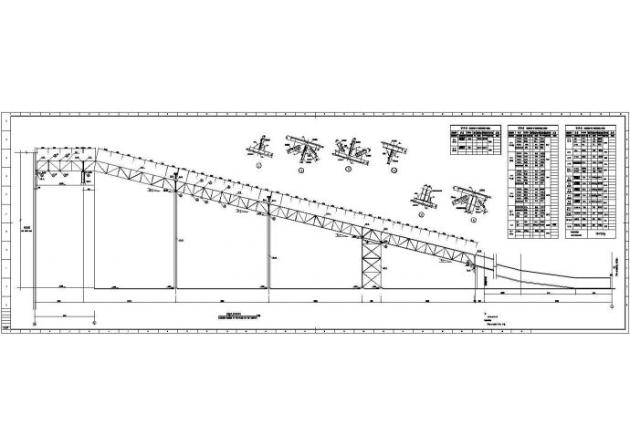 某地钢结构桁架通廊结构设计施工图纸_图1