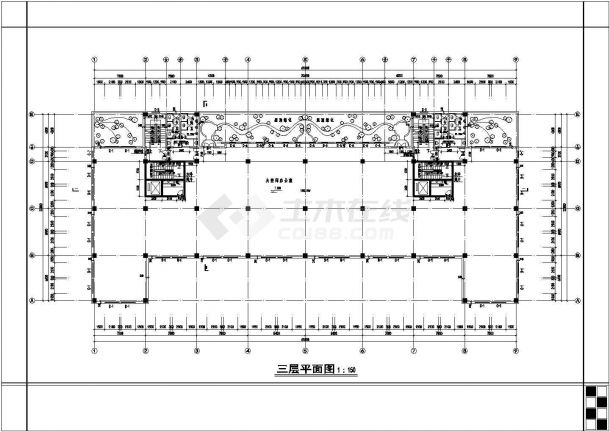 名士商住楼建筑设计方案全套CAD图纸-图二