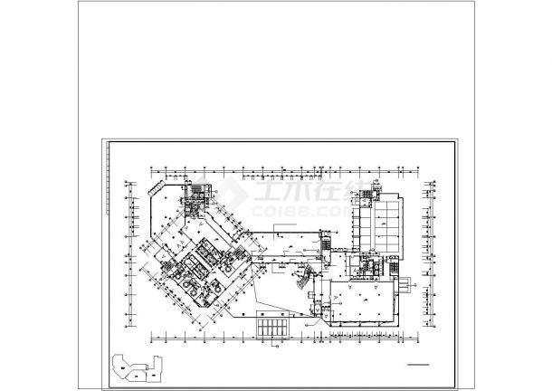 某5星级酒店全套施工方案CAD平面图-图二