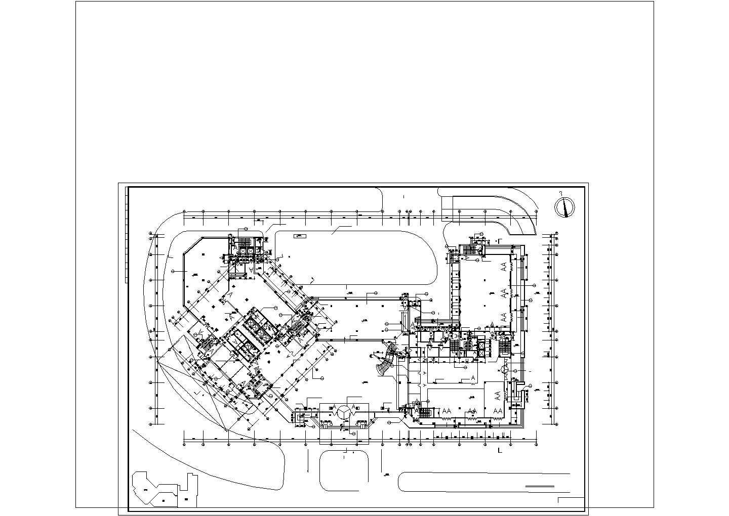 某5星级酒店全套施工方案CAD平面图