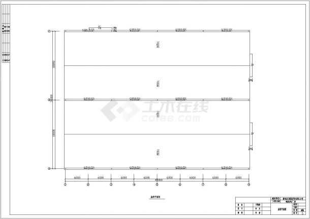 青海某双跨轻型门式钢架厂房结构建筑施工图-图二