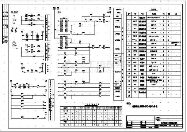 全套经典变电所二次电气原理图（内容详细）-图二