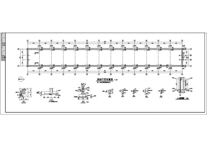 某地单层单跨砖柱排架结构设计施工图_图1