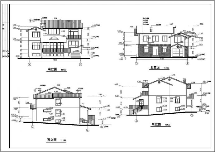 某地2层经典小型别墅建筑设计施工图_图1