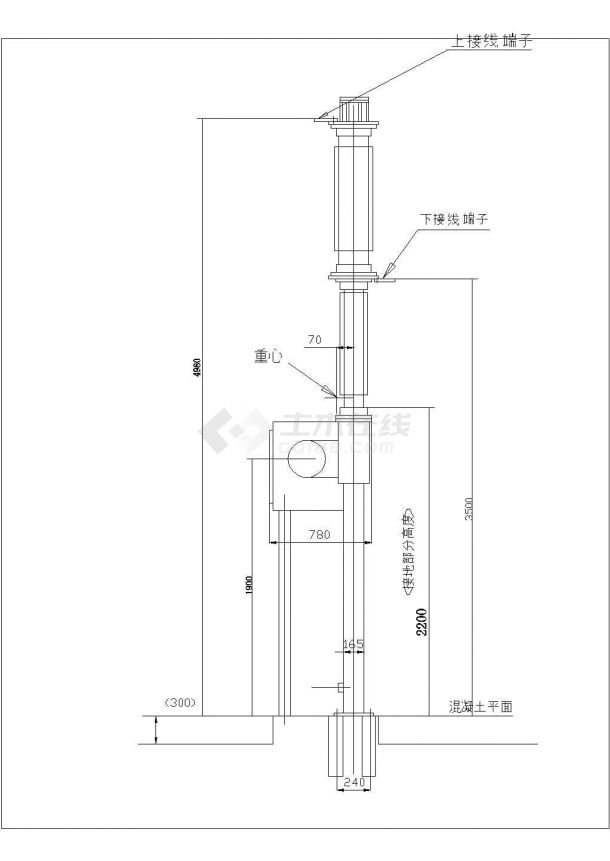 LW25-126基础及外型电气施工设计图-图一