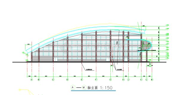 某地区大学风雨操场建筑设计施工图纸-图一