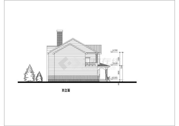某多套两层砖混结构小别墅建筑设计方案图-图二