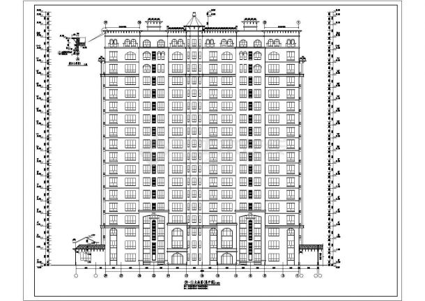 某地十七层剪力墙机构高层住宅建筑设计施工图纸-图一
