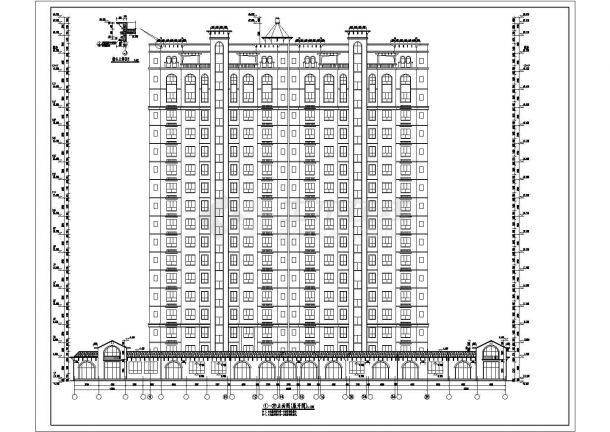 某地十七层剪力墙机构高层住宅建筑设计施工图纸-图二