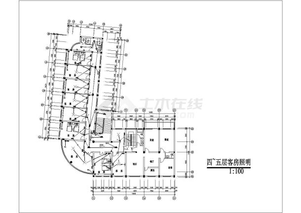 某乡镇沿街楼电气设计CAD施工图-图一