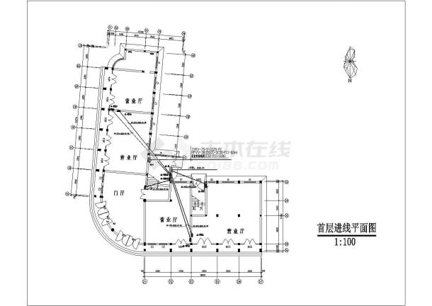 某乡镇沿街楼电气设计CAD施工图-图二