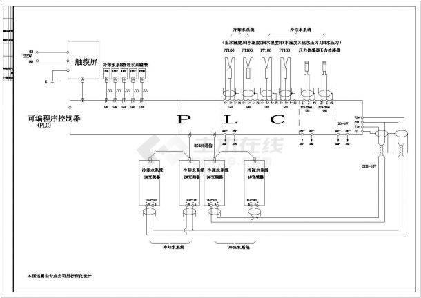 中央空调水系统配电及电气控制原理图纸-图一