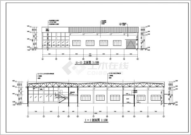 某地长城汽车4S店建筑设计施工图-图二