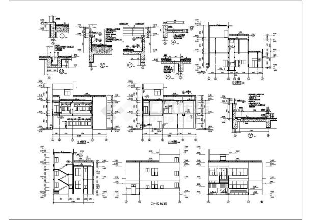 某地学校2层框架结构食堂建筑施工图-图一