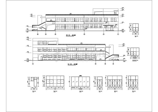 某地学校2层框架结构食堂建筑施工图-图二