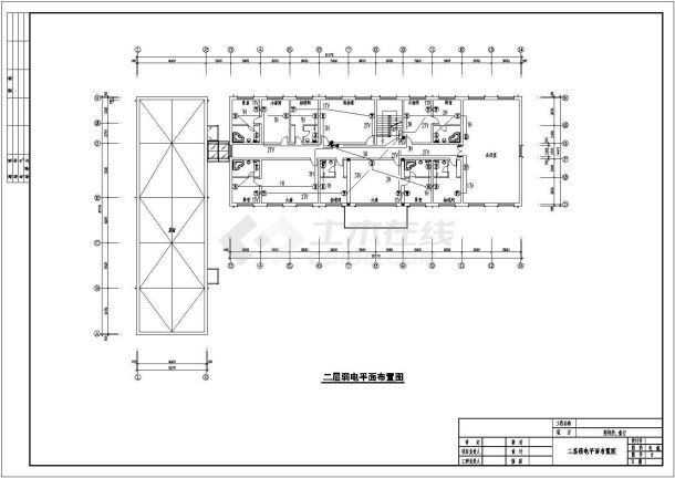 招待所餐厅全套电气设计施工CAD图-图二