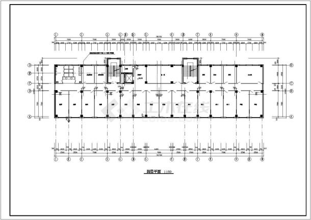 某七层办公楼建筑设计施工方案图纸-图二