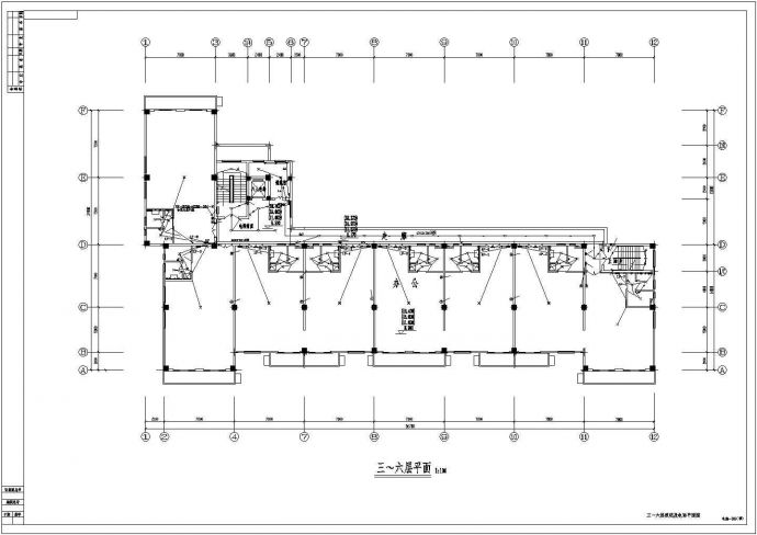 某办公楼电气全套设计CAD施工图_图1