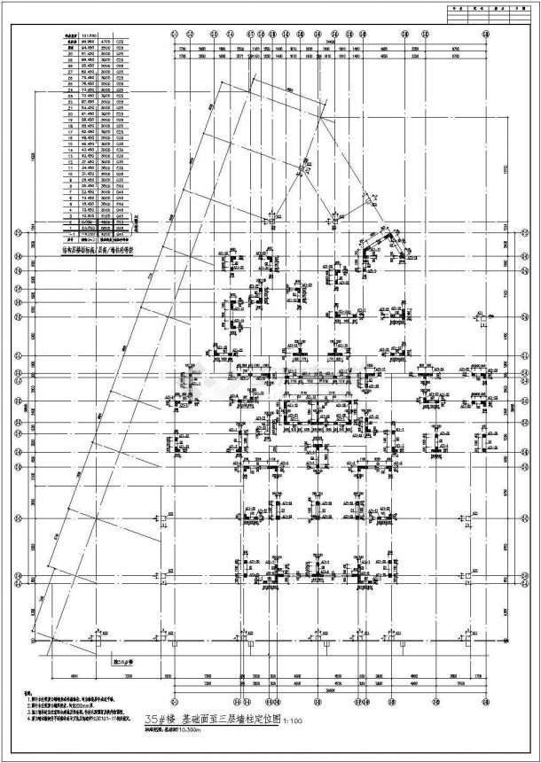 某地区30层剪力墙住宅结构设计施工图纸-图一