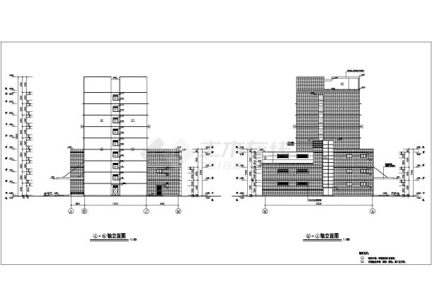 某九层假日酒店全套建筑设计施工图纸-图二