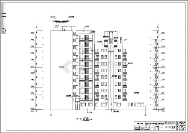 朝阳名宅11层混凝土框架结构住宅楼建筑施工图-图二