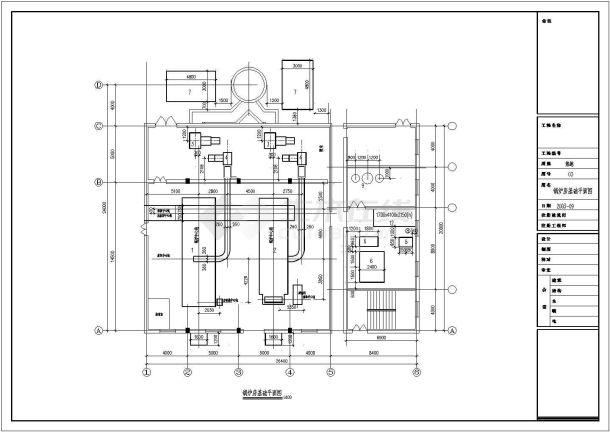 某小区集中供热热水锅炉全套设计施工图-图一
