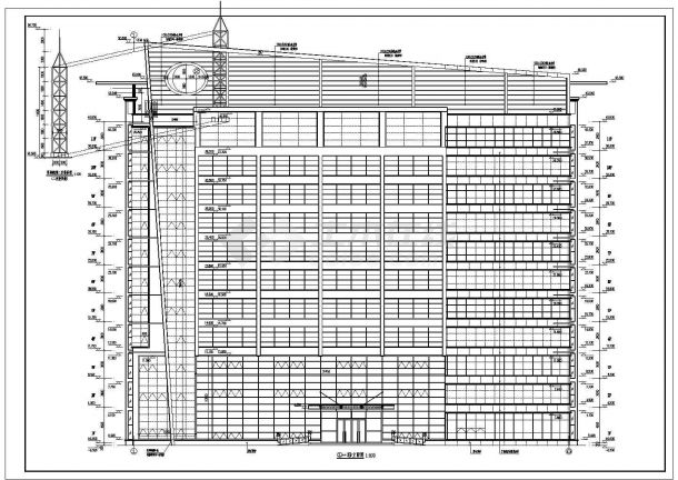 某地11层框架结构综合办公楼建筑设计施工图-图二