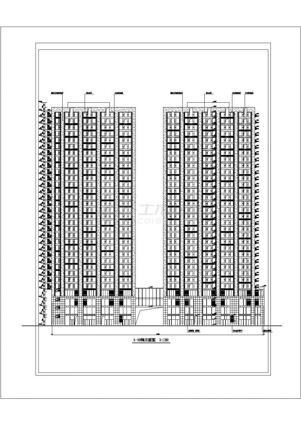 安徽鸿翔房地产开发32层高层住宅全套施工图纸-图一