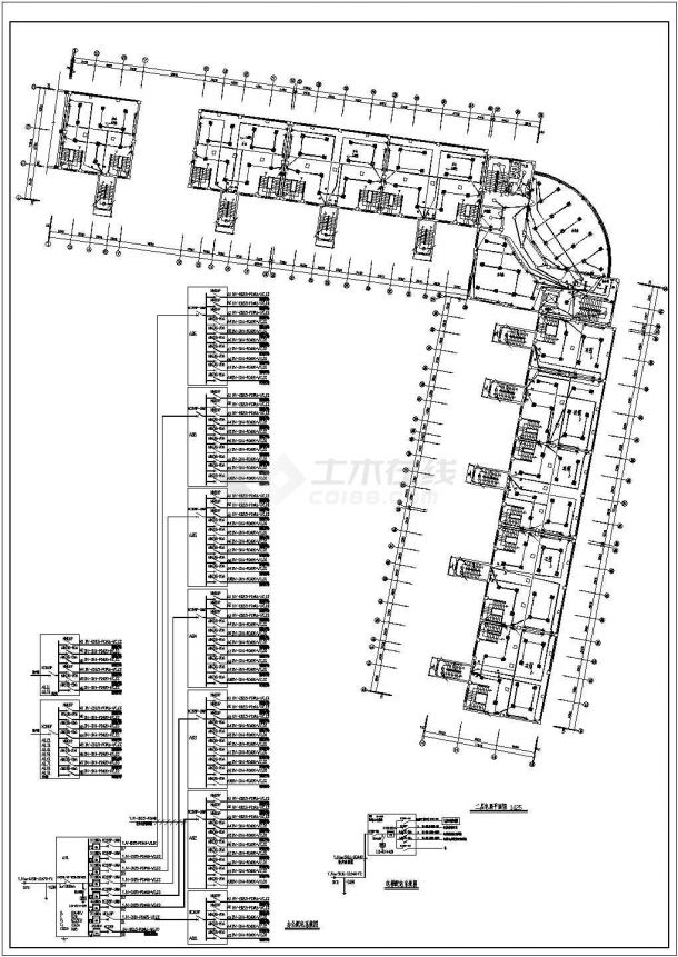 七层办公楼电气设计方案CAD施工图-图二