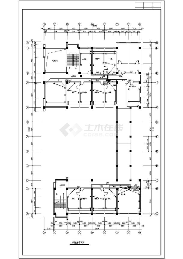 五层办公楼强电气设计CAD施工图-图二