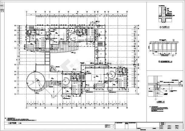 某地两层框架结构幼儿园建筑设计施工图-图二