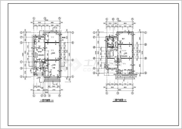 某两层坡屋顶独栋小别墅建筑设计图-图二