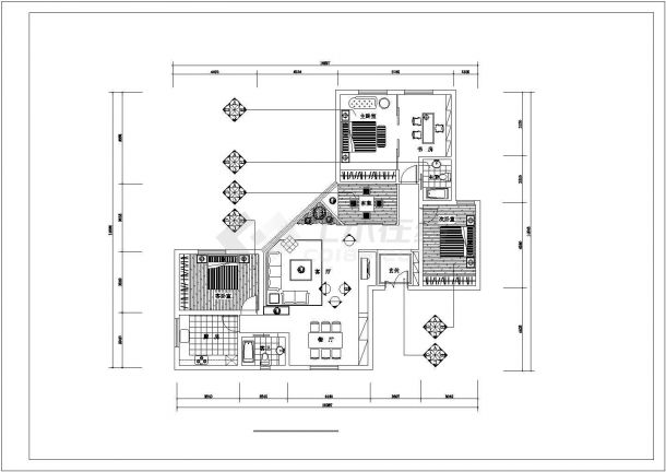 [广州]某室内家装精选cad方案施工图纸-图一