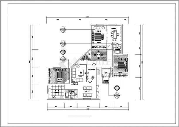 [广州]某室内家装精选cad方案施工图纸-图二