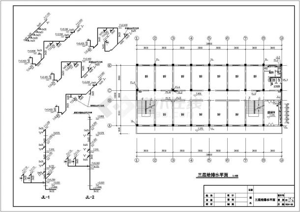 学生公寓宿舍楼电气设计施工CAD方案图-图二